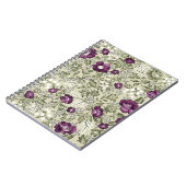 Violetter Blumenentwurf Notizblock (Linke Seite)