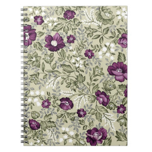 Violetter Blumenentwurf Notizblock