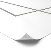 Violetter Blumenrahmen-Hochzeitsposter Poster (Ecke)