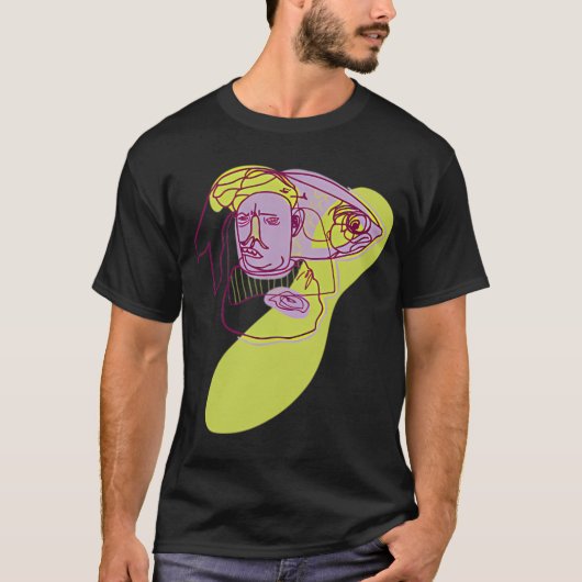 Violetter Fischmann T-Shirt (Vorderseite)