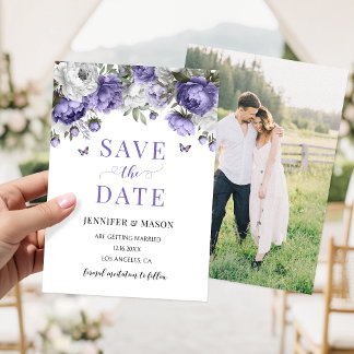 Violetter Flieder Lavendel Blumen Save The Date Fo Einladung
