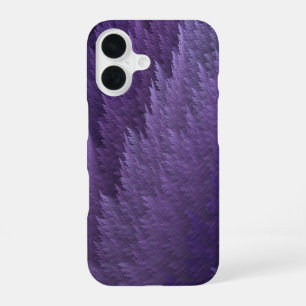 Violetter Flieder Purpur Tartan Feder Muster iPhone 16 Hülle