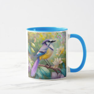 Violetter Haubenjay-Fantasievogel Tasse