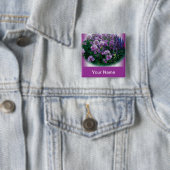 Violetter Hibiskus-Blumen-Button Button (Beispiel)