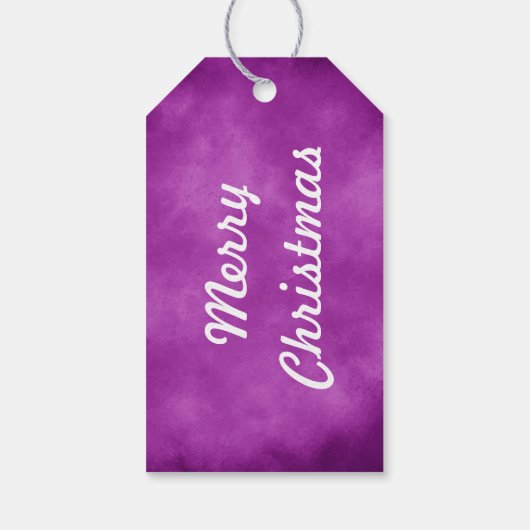 Violetter Himmel Sturmwolke Geschenkanhänger (Rückseite)