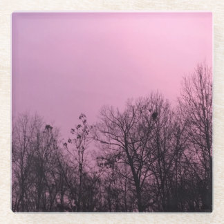 "Violetter Himmel-" ursprüngliche Kunst durch KAS Glasuntersetzer