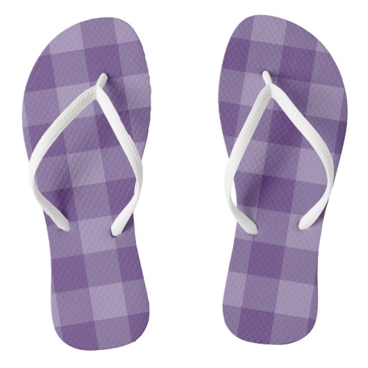 Violetter karierter Hintergrund Badesandalen (Fußbett)