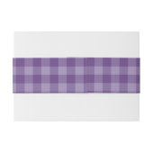 Violetter karierter Hintergrund Einladungsbanderole (Rückseitenbeispiel)