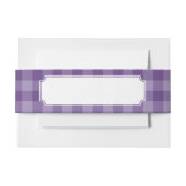 Violetter karierter Hintergrund Einladungsbanderole (Vorderseite Beispiel)