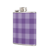 Violetter karierter Hintergrund Flachmann (Links)