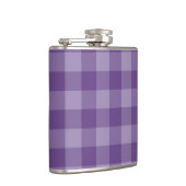 Violetter karierter Hintergrund Flachmann (Rechts)