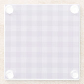 Violetter karierter Hintergrund Glasuntersetzer (Rückseite)