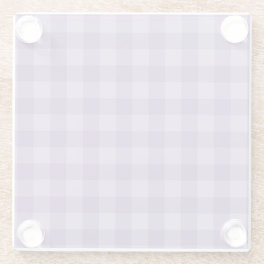 Violetter karierter Hintergrund Glasuntersetzer (Rückseite)