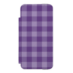 Violetter karierter Hintergrund Incipio Watson™ iPhone 5 Geldbörsen Hülle