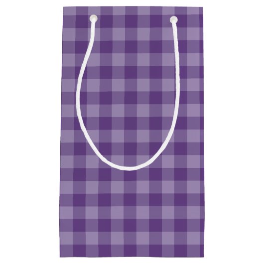 Violetter karierter Hintergrund Kleine Geschenktüte (Vorderseite)