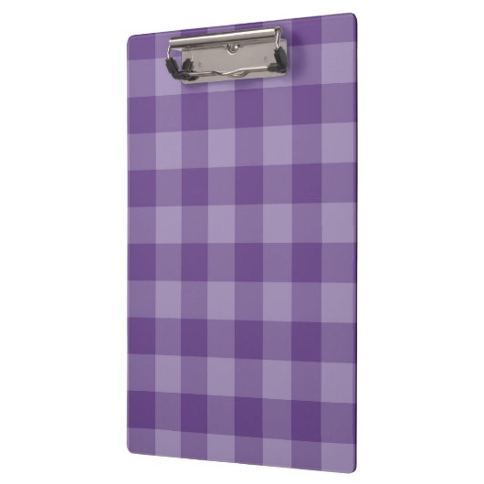 Violetter karierter Hintergrund Klemmbrett (Links)