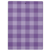 Violetter karierter Hintergrund Klemmbrett (Rückseite)