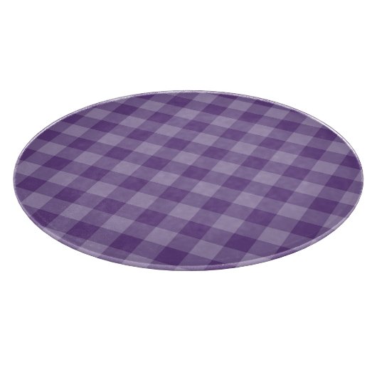 Violetter karierter Hintergrund Schneidebrett (Ecke)