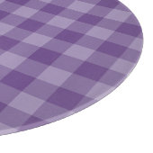 Violetter karierter Hintergrund Schneidebrett (Ecke)