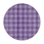 Violetter karierter Hintergrund Schneidebrett (Vorderseite)