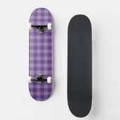 Violetter karierter Hintergrund Skateboard (Vorderseite)