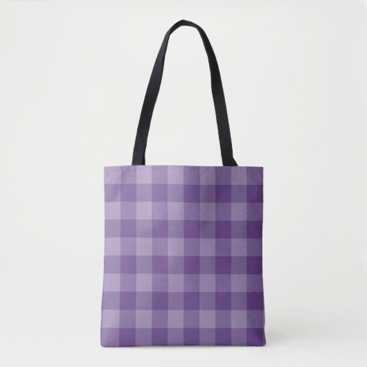 Violetter karierter Hintergrund Tasche (Vorderseite)