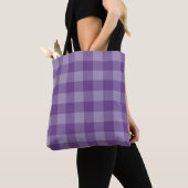 Violetter karierter Hintergrund Tasche (Von Nahem)