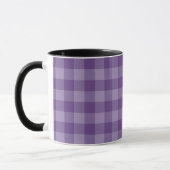 Violetter karierter Hintergrund Tasse (Links)
