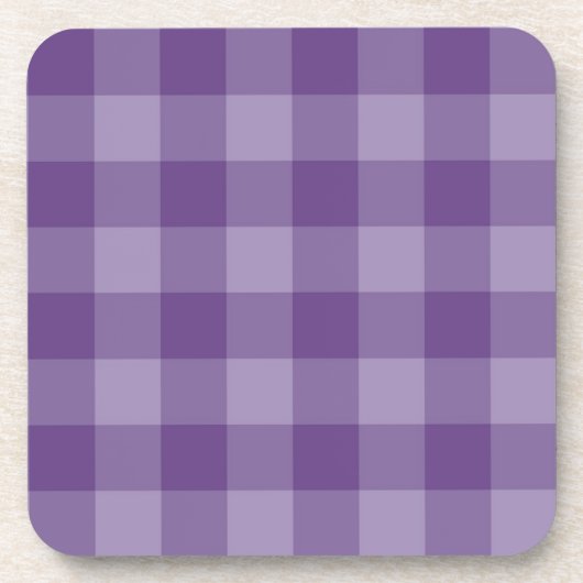 Violetter karierter Hintergrund Untersetzer (Vorderseite)