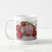 Violetter Knoblauch mit Radieschen Kaffeetasse (Links)