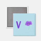 Violetter Magnet (Vorderseite/Rückseite)
