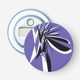 Violetter Magnet-Deckelöffner mit grafischem Desig Flaschenöffner