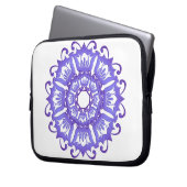 Violetter Mit Blumenmandala. Laptopschutzhülle (Vorderseite Links)