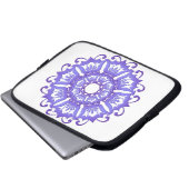 Violetter Mit Blumenmandala. Laptopschutzhülle (Vorne Knopf)
