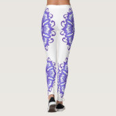 Violetter Mit Blumenmandala. Leggings (Rückseite)