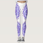 Violetter Mit Blumenmandala. Leggings (Vorderseite)
