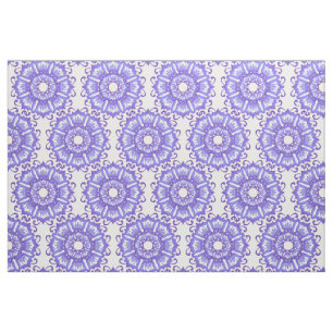 Violetter Mit Blumenmandala. Stoff