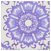 Violetter Mit Blumenmandala. Stoff (Nahaufnahme)