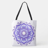 Violetter Mit Blumenmandala. Tasche (Rückseite)
