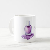 Violetter Nagellack Kaffeetasse (Vorderseite Links)