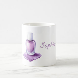 Violetter Nagellack Kaffeetasse