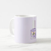 Violetter Nagellack Schmetterling Liebe Kaffeetasse (Vorderseite Links)