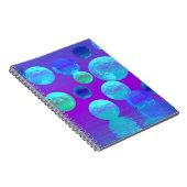 Violetter Nebel-- cyan-blaues und lila abstraktes Notizblock (Rechte Seite)