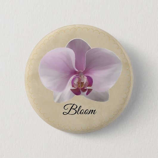 Violetter Orchideen-Button Button (Vorderseite)