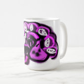 Violetter Pfau Kaffeetasse (VorderseiteRechts)