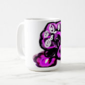 Violetter Pfau Kaffeetasse (Vorderseite Links)