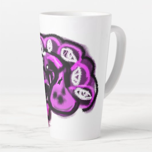 Violetter Pfau Milchtasse (Rechte Ecke)