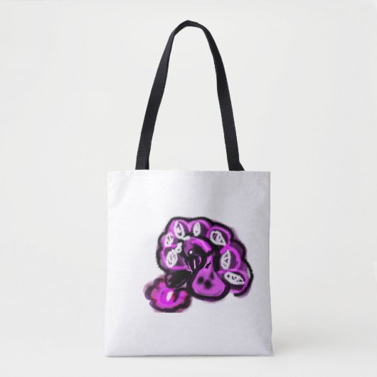 Violetter Pfau Tasche (Vorderseite)