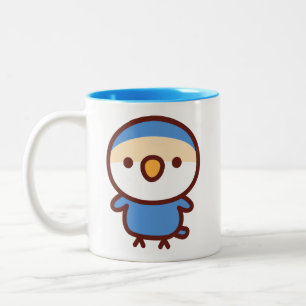 Violetter Pfirsichgesichtiger Unzertrennlicher Zweifarbige Tasse