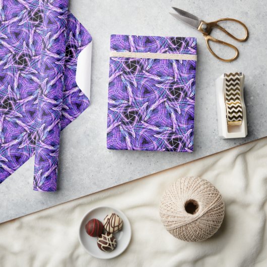 Violetter Puls Geschenkpapier (Kunsthandwerk)